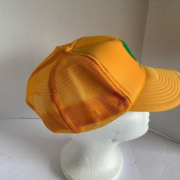 Vintage John Deere Yellow Mesh SunCap Adjustable Snap Back Cap Tracker cap - Picture 2 of 7